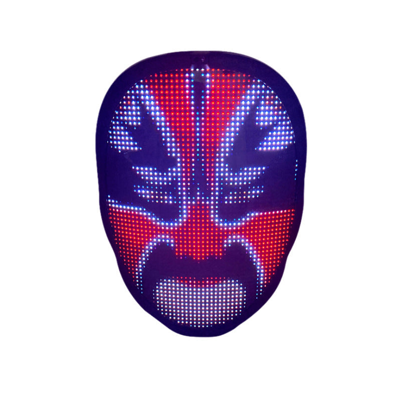 SpectraGlow: Spooky Luminous LED Party Mask