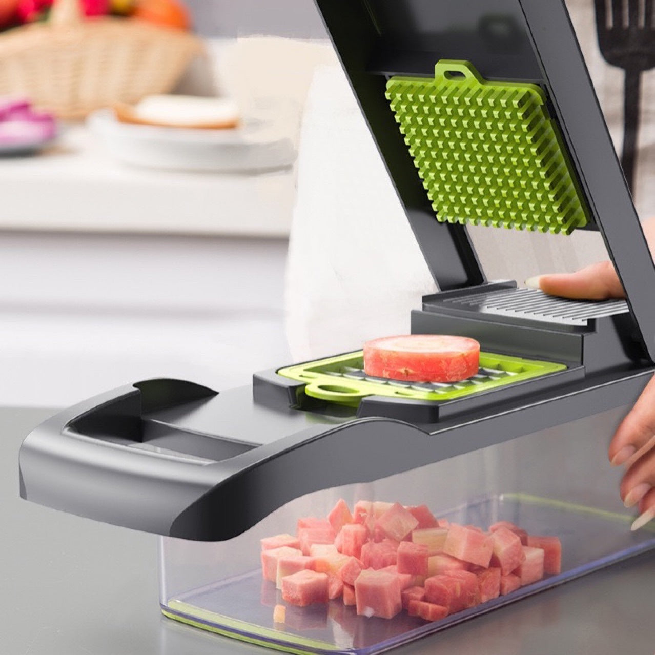 Deluxe Veg-O-Matic: Multi-functional Kitchen Aid